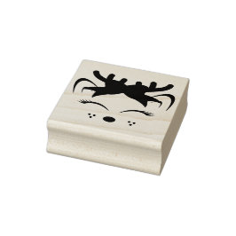 Sello De Caucho Cara de reno de Navidades pequeños