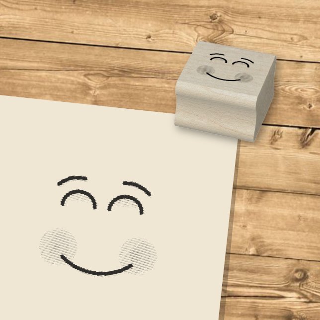 Sello De Caucho Cara Sonriente con Ojos Sonrientes (Subido por el creador)
