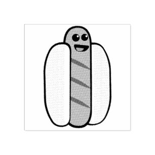 Sello De Caucho Carácter de perro caliente