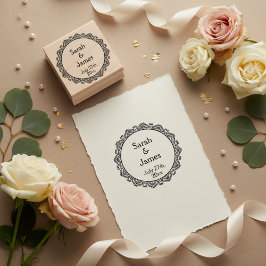 Sello de caucho cardíaco ornamental para Bodas