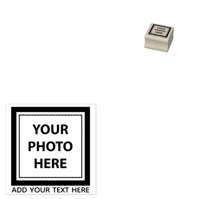 Sello De Caucho Cargar foto de imagen y añadir texto - Personaliza (Sellado)