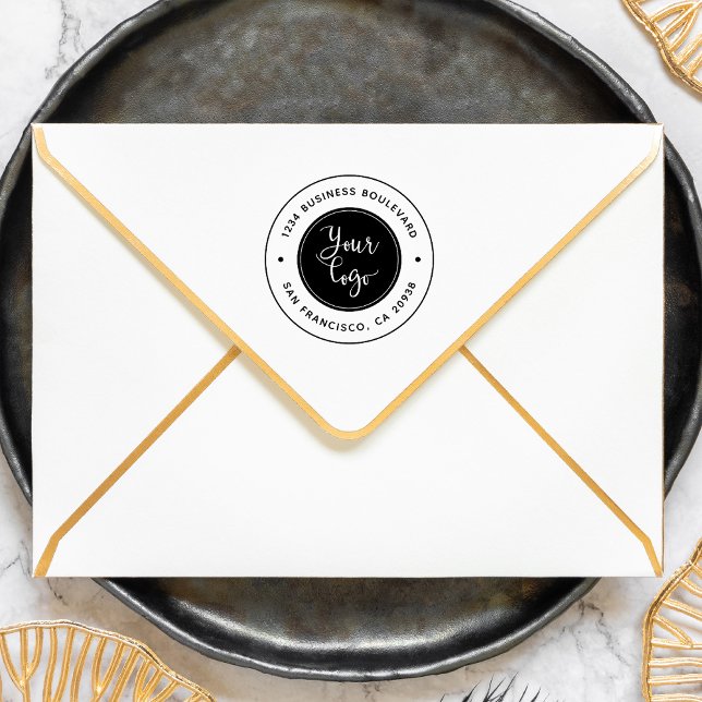 Sello De Caucho Cargar tu logotipo | Dirección de devolución moder (Subido por el creador)