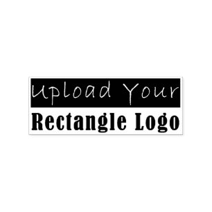 Sello De Caucho Cargar tu logotipo Rectangle Manilla de madera Est