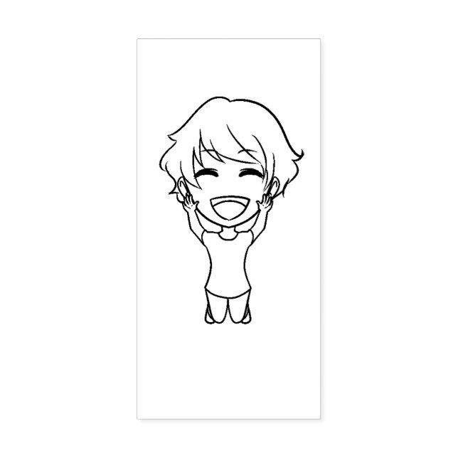 Sello De Caucho Caricatura de artesanías c1e4p20 narración (Impresión)