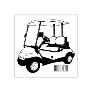 Sello De Caucho Carro de golf / ilustracion personalizado de coche