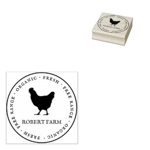 Sello De Caucho Cartón de huevo de pollo de la granja de la famili