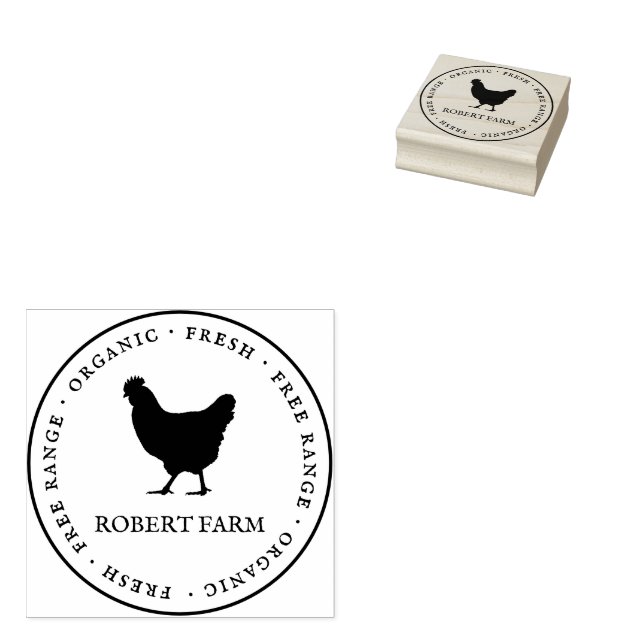 Sello De Caucho Cartón de huevo de pollo de la granja de la famili (Sellado)
