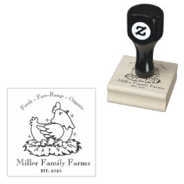 Sello De Caucho Cartón de huevos de gallina de granja familiar vin