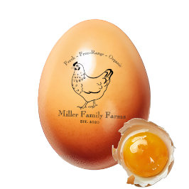 Sello De Caucho Cartón de huevos de gallina de granja familiar vin