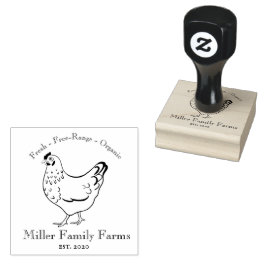 Sello De Caucho Cartón de huevos de gallina de granja familiar vin