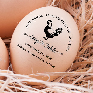 Sello De Caucho Cartón de huevos de gallina de guión vintage de co