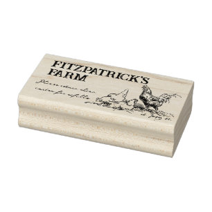 Sello De Caucho Cartón de promoción de marca de la granja de huevo