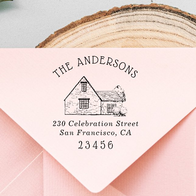 Sello De Caucho Casa Cuta | Nombre de familia Personalizado y dire (Subido por el creador)