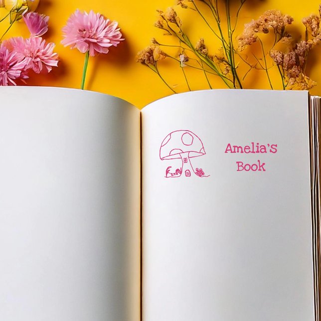 Sello De Caucho Casa De Toadstool De Tales De Hadas Este Libro Per (Subido por el creador)