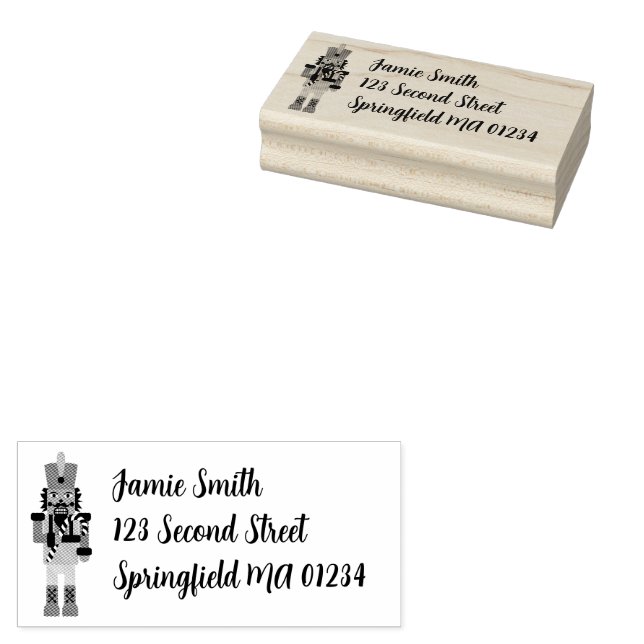 Sello De Caucho Cascanueces con Candy Cane (Sellado)