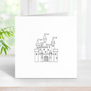 Sello De Caucho Castillo real medieval de Fairytale 1x1