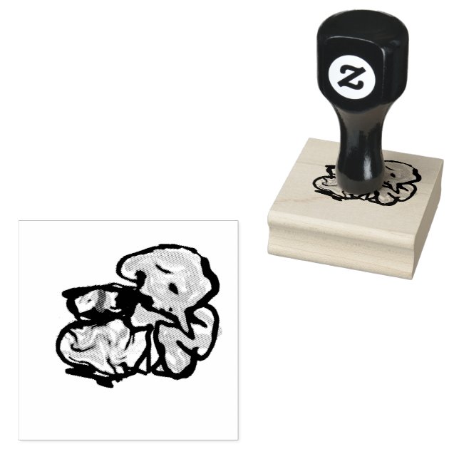 Sello De Caucho Cat and flowers  fun (Sellado)