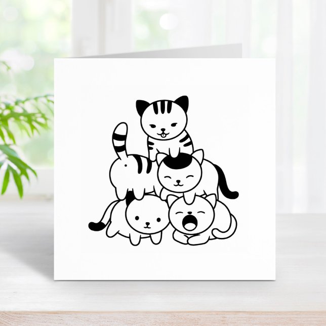 Sello De Caucho Cat Pyramid (Subido por el creador)