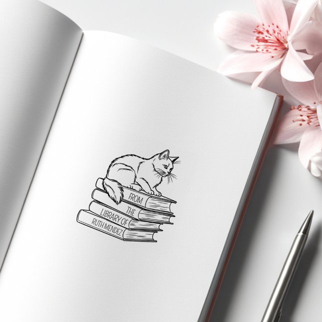 Sello De Caucho Catálogo de biblioteca de cutas, Personalizado (Subido por el creador)