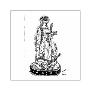 Sello De Caucho Caterina de Siena Religiosa