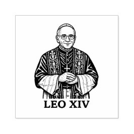 Sello De Caucho Católico papal del Ilustracion León XIV