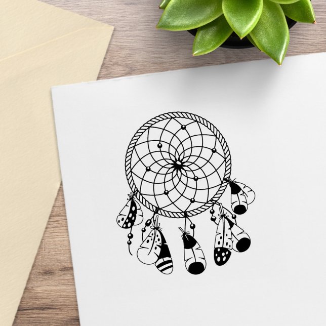 Sello De Caucho Cazador de Sueños Tribal Boho (Subido por el creador)