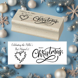 Sello De Caucho Celebrando nuestra primera Navidad casada y feliz