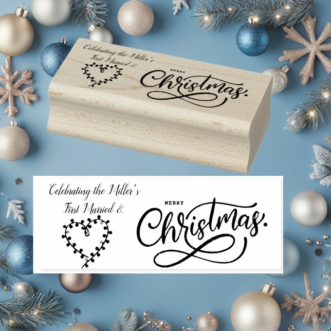 Sello De Caucho Celebrando nuestra primera Navidad casada y feliz (Subido por el creador)