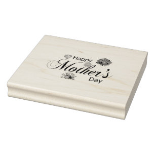 Sello De Caucho Celebrar a mamá y la alegría: Feliz Día de la Madr