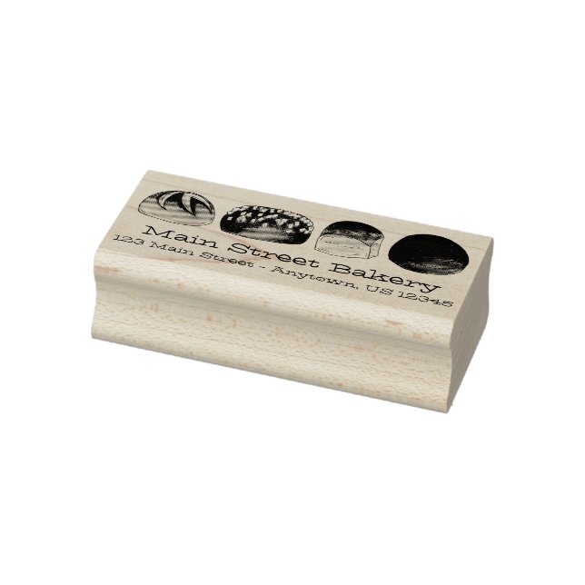 Sello De Caucho Cena Pan Rolls Buns Panadería Baker Chef Foodie (Sello)