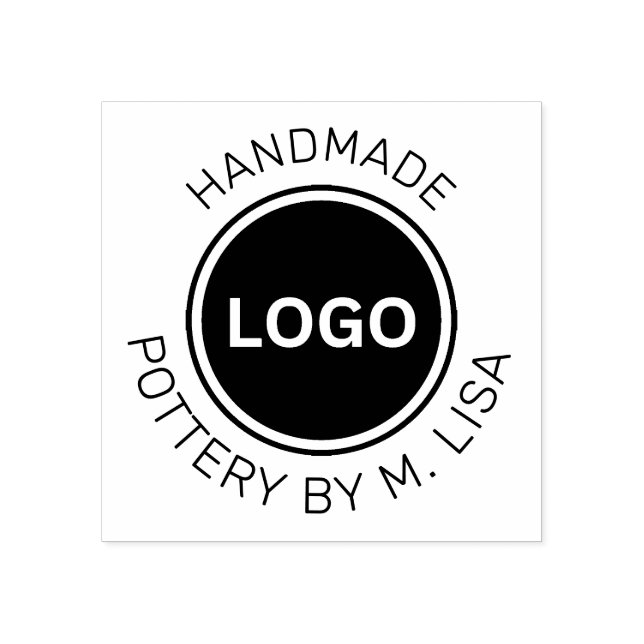 Sello De Caucho Cerámica por texto curvo hecho a mano (Impresión)