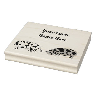 Sello De Caucho Cerdo de KuneKune personalizado