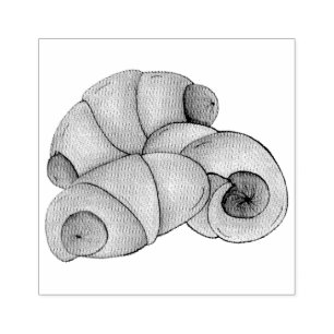 Sello De Caucho Cerdos en un rollo fresco de cerdo caliente comida