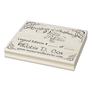 Sello De Caucho Certificado de autenticidad ~ Edición limitada