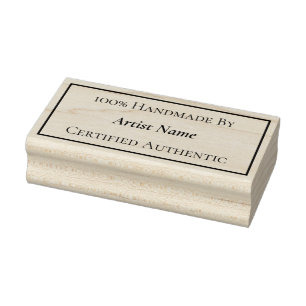 Sello De Caucho Certificado de autenticidad hecho a mano