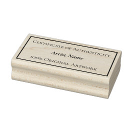 Sello De Caucho Certificado de autenticidad Rectángulo de personal