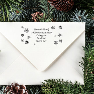 Sello De Caucho Charming Christmas Snowflake Address