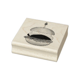 Sello De Caucho Cheeseburger Hamburger Hamburger Cheese Burger Bun