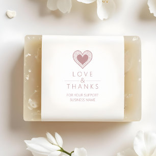 Sello De Caucho Chic Heart Lace Effect Love & Thanks Supporting