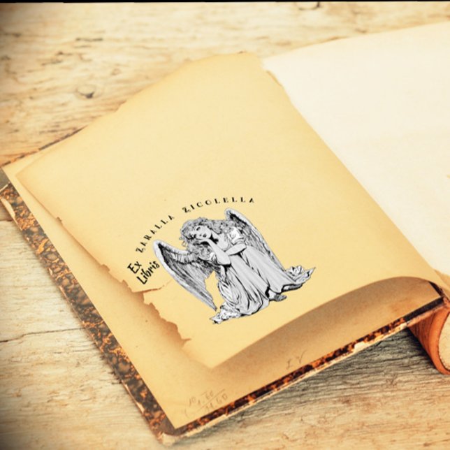 Sello De Caucho Chica Ángel Aburrido Estampa de Madera (Subido por el creador)