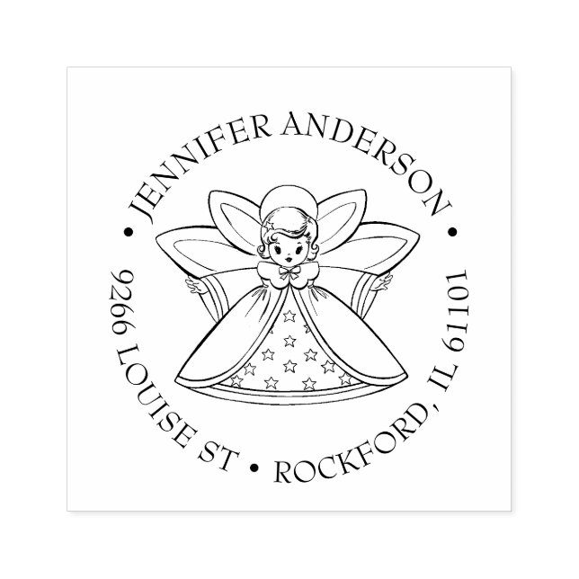 Sello De Caucho Chica Angel Religioso Vintage Christian (Impresión)