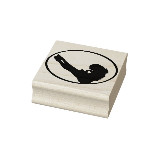 Sello De Caucho Chica con un libro (Sello)