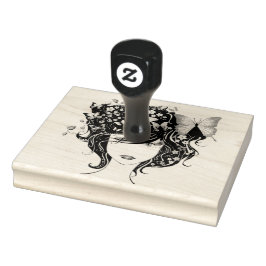 Sello De Caucho Chica de mariposa 1A