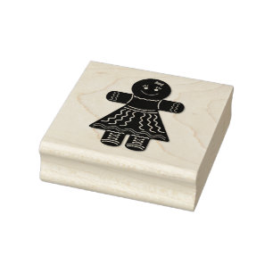 Sello De Caucho Chica Gingerbread