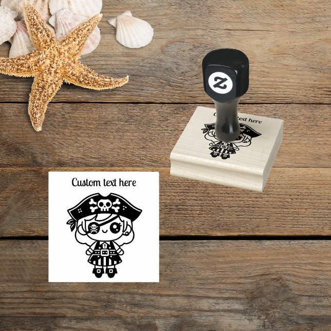 Sello De Caucho Chica pirata personalizado (Subido por el creador)