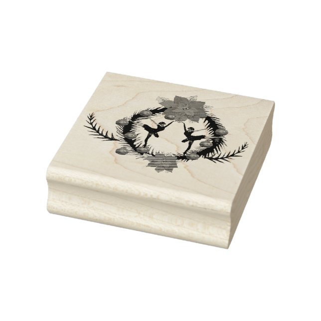 Sello De Caucho Chicas de Wreath Ballerina navidades (Sello)