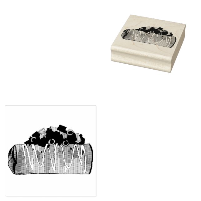 Sello De Caucho Chimichanga Tex Mex Burrito Suroeste Arizona (Sellado)