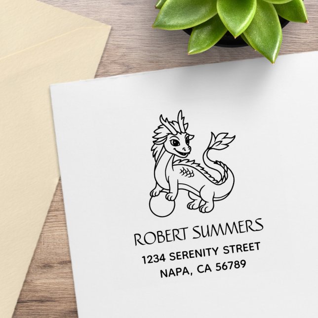 Sello De Caucho Chinese Dragon Address (Subido por el creador)