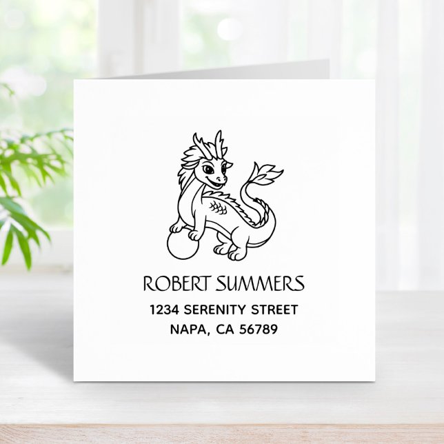 Sello De Caucho Chinese Dragon Address (Subido por el creador)