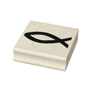 SELLO DE CAUCHO CHRISTIAN FISH SYMBOL RUBBER STAMPER
